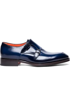 santoni Leather monk shoes