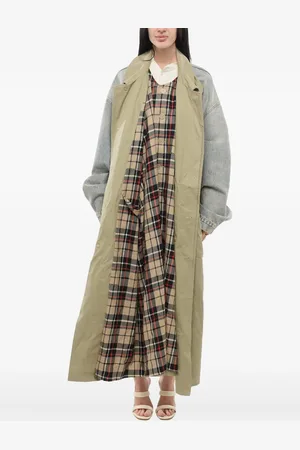 Balenciaga Asymmetric layered jeans coat