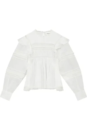 Isabel Marant Ganael ruffle-detail cotton blouse