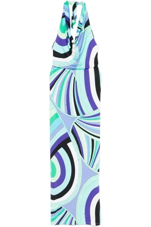 Puccini Iride-print maxi dress