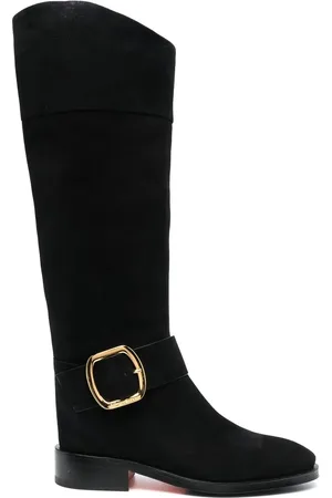 santoni Buckle detail knee-length boots