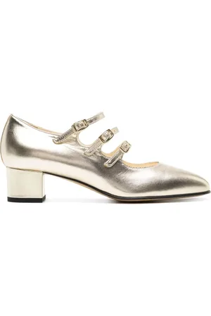 Carel 40mm Kina metallic leather pumps