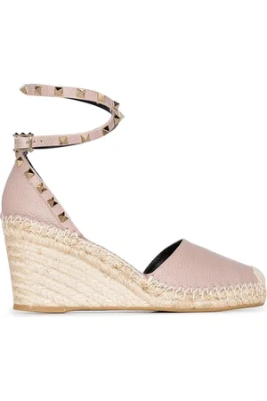 VALENTINO GARAVANI Rockstud 85mm wedge espadrilles