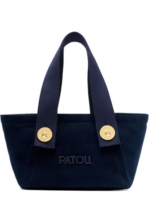 Patou Small logo-embroidered trapeze-design tote bag