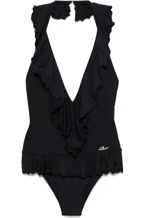 Chloé Ruffled V-neck swimsuit