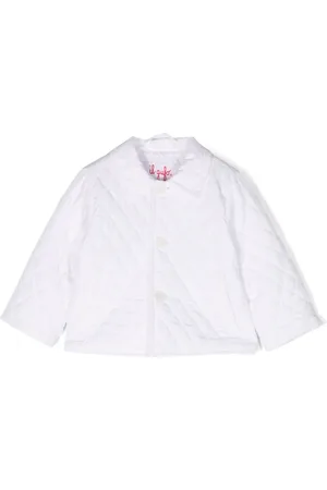 Il gufo Logo-embroidered quilted shirt jacket