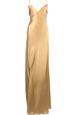 Michelle Mason Strappy wrap gown