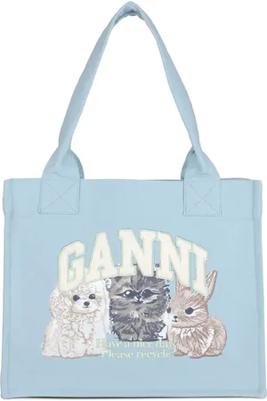 Ganni Recylced-cotton tote bag