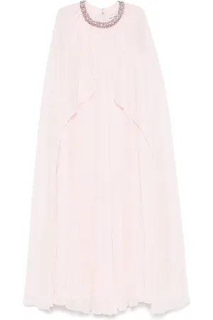 Self-Portrait Chiffon cape midi dress
