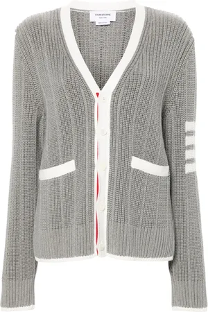 Thom Browne Contrast cotton cardigan