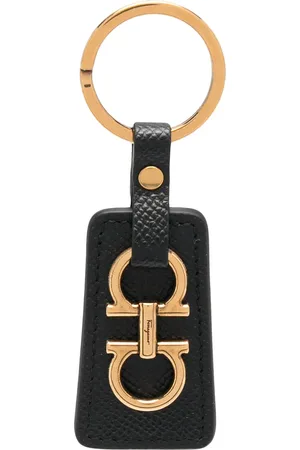 Salvatore Ferragamo Debossed-logo Gancini-plaque keyring