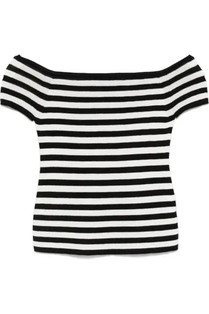 ERIC BOMPARD Striped Bardot top