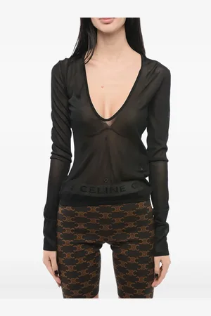 Saint Laurent Scoop-neck knitted jumper