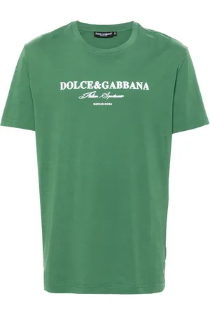 Dolce & Gabbana Flocked-logo cotton T-shirt