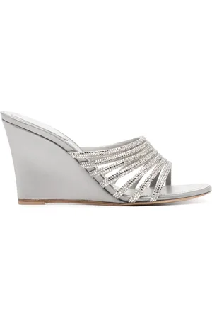 RENE CAOVILLA 90mm full-trim wedge sandals