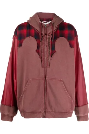 Maison Margiela X Pendleton yoke-detail zip-up hoodie
