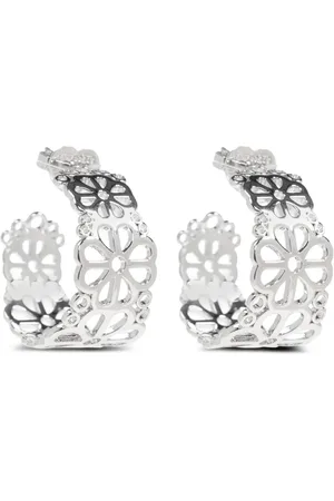 Kate Spade Flower Lace hoop earrings