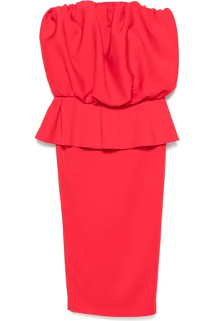 Rowen Rose Puffball-top maxi dress