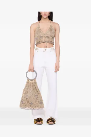 Paco rabanne Beaded crochet tote bag
