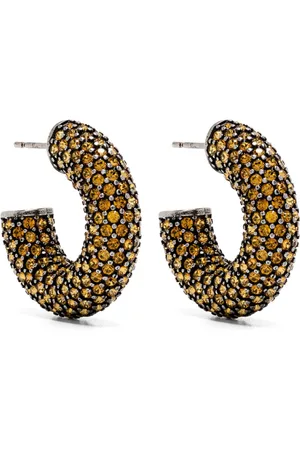 Amina Muaddi Small Cameron crystal-embellished earrings