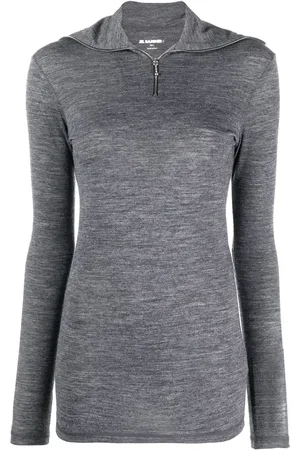 Jil Sander Logo-print roll-neck knitted top