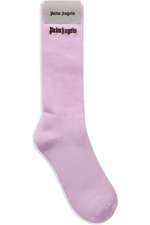 Palm Angels Logo-embroidered socks