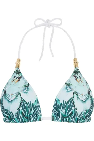 TEMPERLEY LONDON Liana graphic-print triangle bikini top