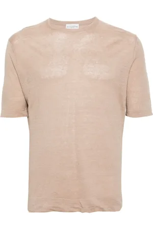 BALLANTYNE Short-sleeved linen T-shirt