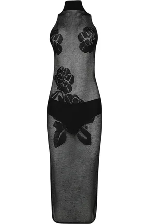 MAGDA BUTRYM Rose knit midi dress