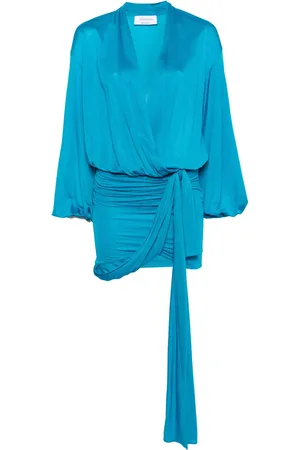 BLUMARINE Long-sleeve wrap minidress
