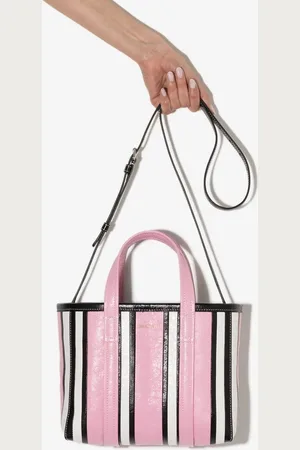 Balenciaga Small Barbes East-West striped shopper tote