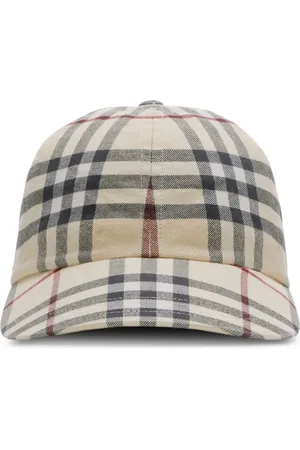 Burberry Plaid-check cotton cap