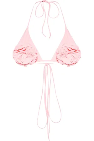 MAGDA BUTRYM Floral-appliqu?? triangle bikini top