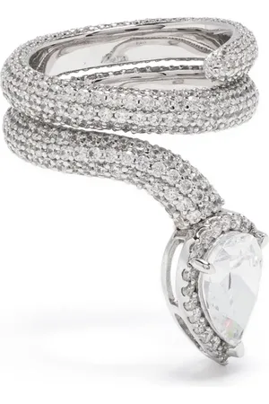 APM Monaco Crystal-embellished wrap ring