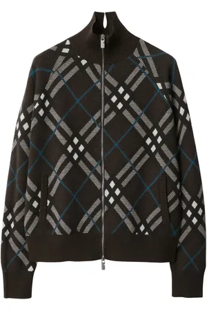 Burberry Check zip-up cardigan