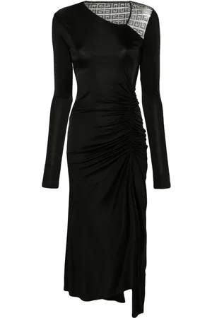Givenchy 4G-lace asymmetric midi dress