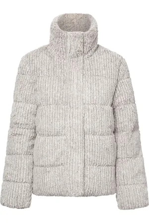 Unreal Fur Close-knit puffer jacket