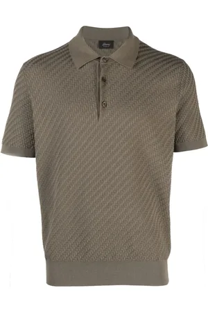 BRIONI Waffle-knit polo shirt