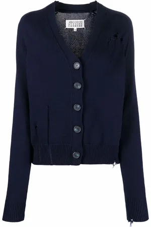 Maison Margiela Distressed-finish V-neck cardigan