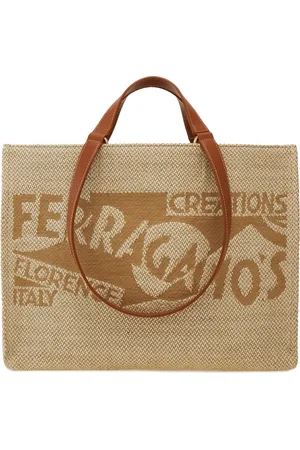 Salvatore Ferragamo Large logo-embroidered tote bag