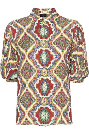 Etro Graphic-print cady blouse