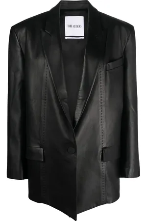 The Attico Single-breasted leather blazer
