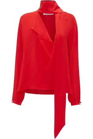Victoria Beckham Scarf-detail silk blouse