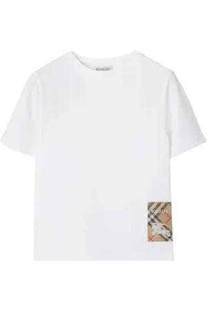Burberry Check-print label cotton T-shirt