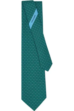Salvatore Ferragamo Gancini-print silk tie