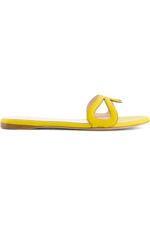 Giambattista Valli Round-toe leather slides