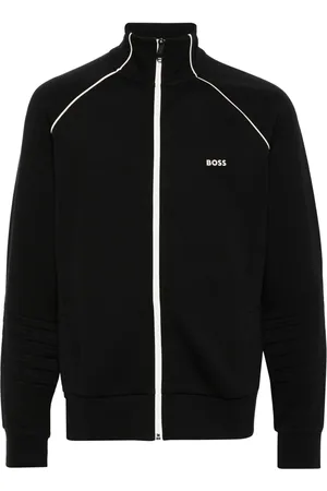 HUGO BOSS Piped-trim detail track jacket