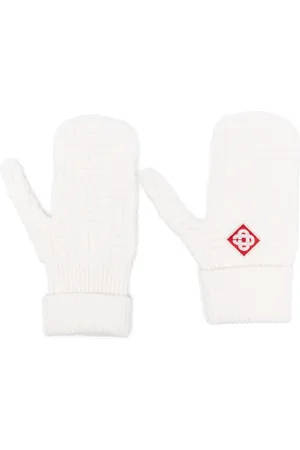 Casablanca Column-stitch mittens
