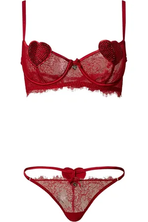 Twin-Set Lace balconette bra and g-string set