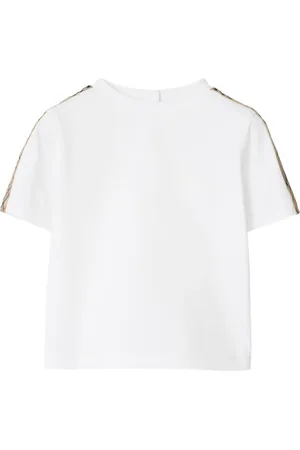 Burberry Check-trim cotton T-shirt